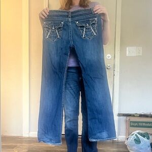 a.n.a Women's Flare Blue Jeans